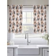 thumbnail image 5 of Orange Floral Sheer Curtains 54 Inch Length 2 Panels Set Window Treatments, Abstract Watercolor Flower Leaf Plant Rod Pocket Semi Curtains for Living Room/Bedroom/Kitchen Décor, 104"W x 54"L, 5 of 7
