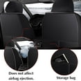thumbnail image 4 of Eluto Front Car Seat Cover Black&Red, PU Leather, Breathable, Universal Seat Covers, 4 of 6