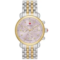 Michele CSX Chronograph MWW03D000052 Pink Dial Bracelet 38MM Womens Watch