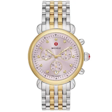 Michele CSX Chronograph MWW03D000052 Pink Dial Bracelet 38MM Womens Watch