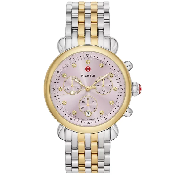 Michele CSX Chronograph MWW03D000052 Pink Dial Bracelet 38MM Womens Watch