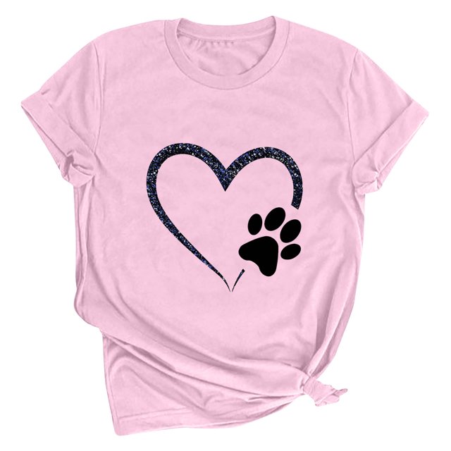 Meichang T-Shirts de la Saint-Valentin pour Femmes, T-Shirts Graphiques Amour, Col Rond, Coupe Ample, Manches Courtes, T-Shirts de la Saint-Valentin pour Femmes