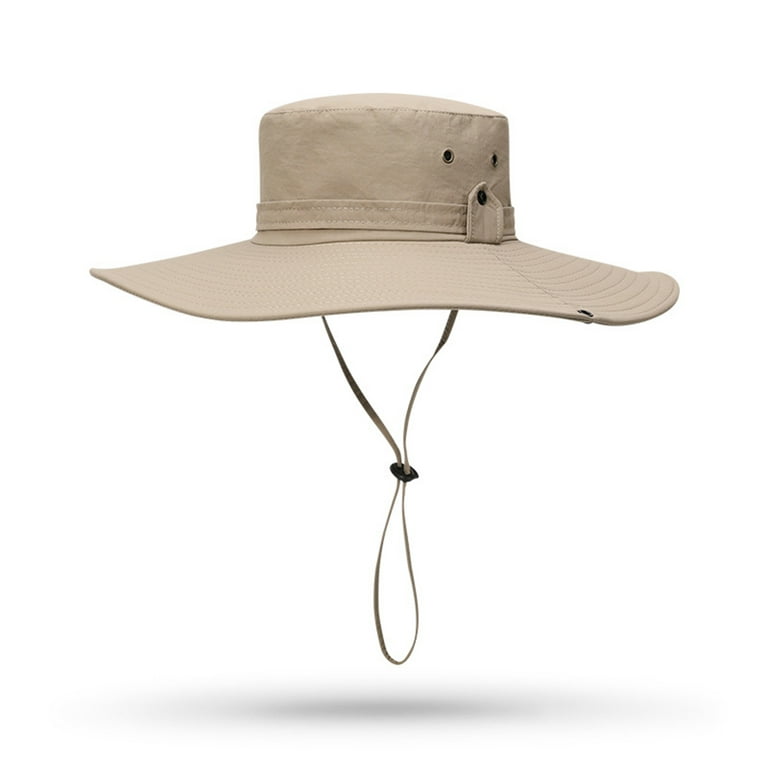 Cowin Sun Hat for Men Sun Protection Wide Brim Bucket Hat Waterproof  Breathable Packable Boonie Hat for Fishing Khaki
