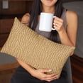 thumbnail image 5 of 24 x 24 in. Desert Lines Luxury Throw Pillow, Yellow, 5 of 5