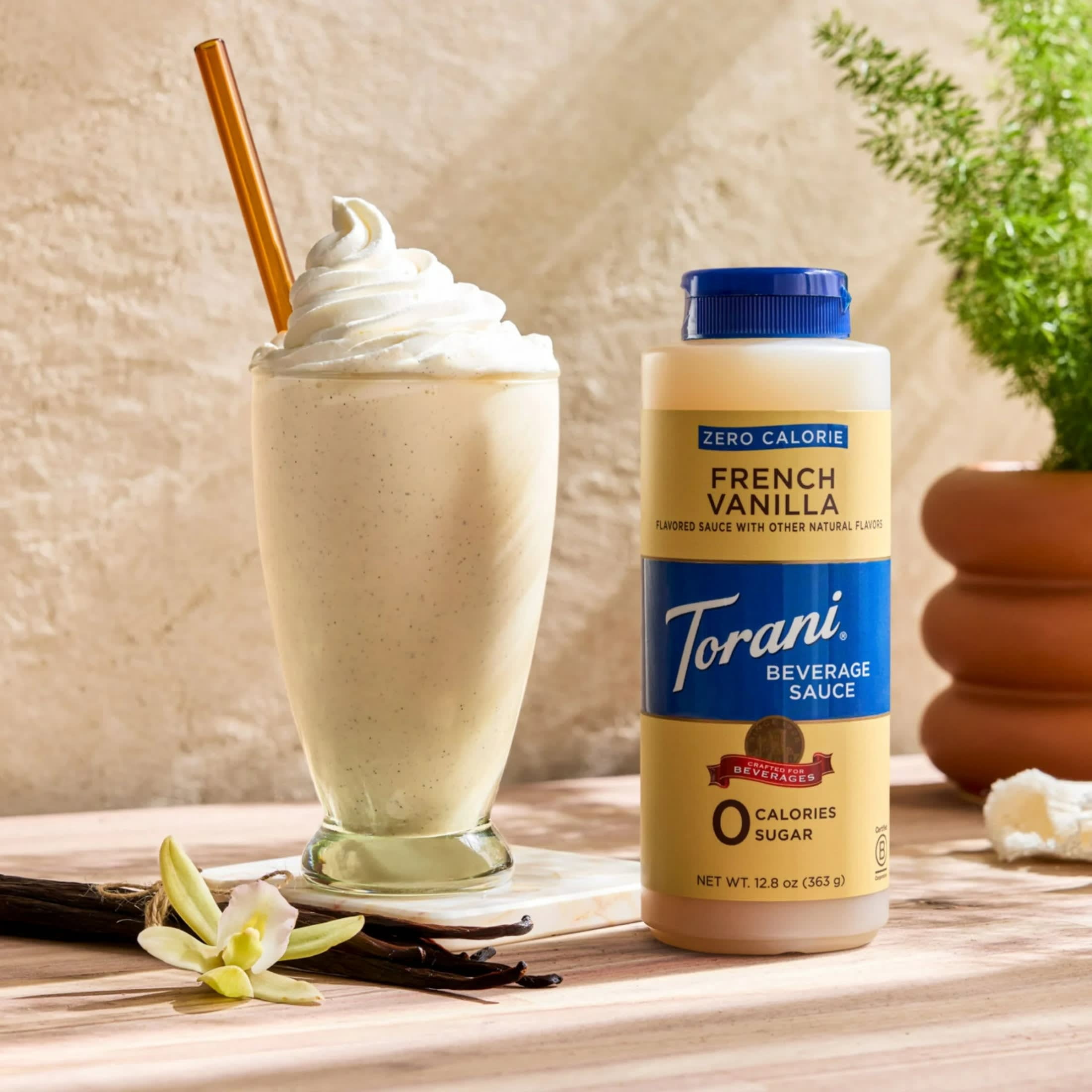 Torani Zero Calorie French Vanilla Beverage Sauce 12.8 oz