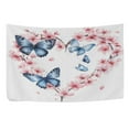 thumbnail image 5 of WOBOGO Blue Butterfly Pink Floral Tapestry 60×51in Home Living Room Bedroom Wall Hanging Ornaments, 5 of 10
