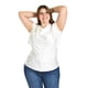 thumbnail image 5 of Blusa con cuello drapeado Roman Fashion / Tallas Extras, 1740 (Blanco) blanco 36, 5 of 7