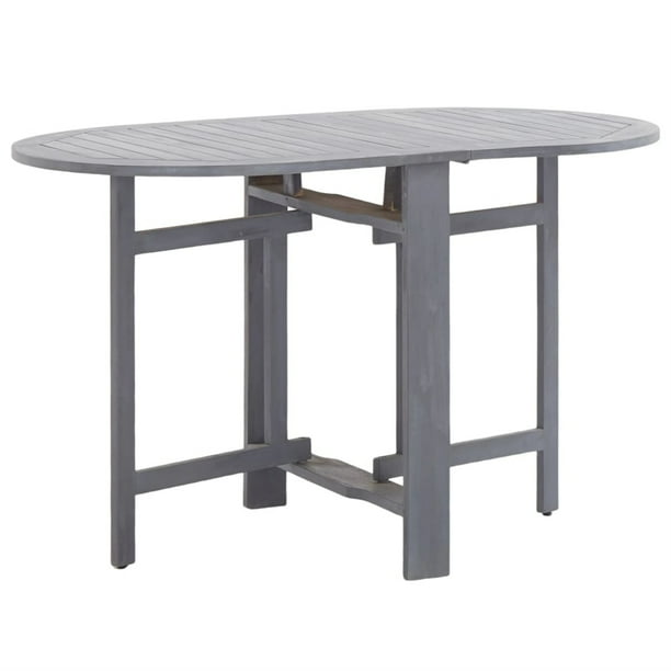 vidaXL Garden Table Gray 47.2"x27.6"x29.1" Solid Acacia Wood Walmart