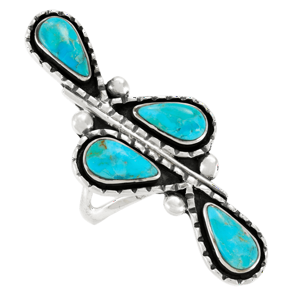 Turquoise Jewelry Ring for Women Sterling Silver 925 | Turquoise Network | R2671-C75-6