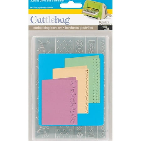 Cuttlebug Embossing Folder Border Set 5/Pkg-Just My Type