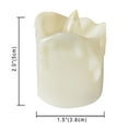 thumbnail image 5 of Candle Choice 12 Piece Flameless LED Battery Votive Candles with Timer Realistic Flickering Size-1.5"(D) x2(H) with Drips Long Lasting Batteries Included 12-Pack, 5 of 5