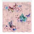 thumbnail image 3 of Ambesonne Butterfly Shower Curtain, Springtime Moths Dancing, 69"Wx70"L, Rose Seafoam, 3 of 3