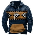 thumbnail image 2 of Patlollav Mens Fall/Winter Cotton Tops Comfortable Long Sleeve Hooded Sweatshirts M-3XL Navy L, 2 of 3