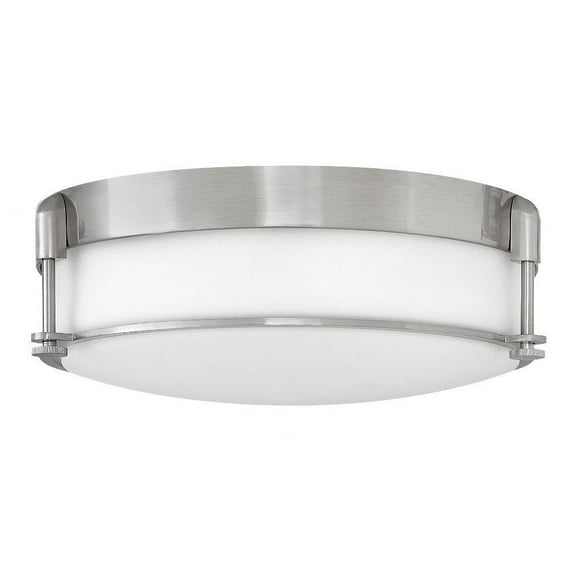 3 Light Large Flush Mount in Transitional Style 16.5 inches Wide By 5.75 inches High-Brushed Nickel Finish Bailey Street Home 81-Bel-2332949