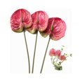 thumbnail image 4 of 3 Flores de Anturio Artificiales de 22.8 Pulgadas para DecoracióN del Hogar, Ramo y Hojas y DecoracióN de Boda Nupcial (Rosa), 4 of 6