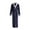 Navy-1, variant on Mens Bathrobes Big And Tall Bathrobe Solid Thin Short Sleeve Loose Bathrobe Bath Robe Mens Black L