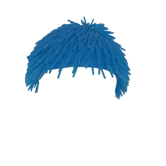 Spiky Wig Headband, Funny Hair Accessory for Adults, Soft Rubber Party Favors for Halloween and Hair Day, Blue