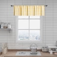 thumbnail image 6 of Bohogeo Buffalo Yellow Checkerd Cafe Valance Curtains for Kitchen,Plaid Farmhouse Gingam Window Decor Rod Pocket,55" x 15", Yellow/White, 6 of 8