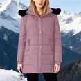 thumbnail image 2 of Women's Long Thicken Winter Parka - Hooded Windproof Water-Repellent Snow Jacket, Slim-Fit Warm Outwear for Cold Weather & Gifts, 2 of 9