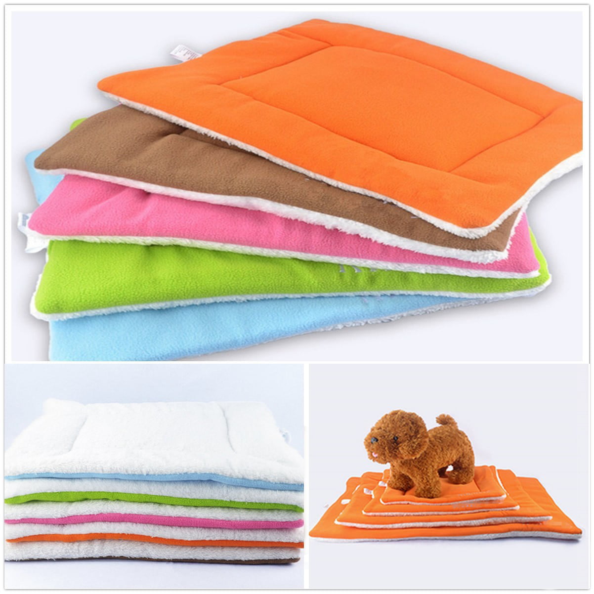 Soft Dog Mat Blanket  Warm Soft Fleece Dog Mat Large Cat Dog Kennel Bed Mat Pad