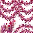 thumbnail image 6 of Valentines Day Garland 10FT/16.4FT/33FT/50FT Valentines Day Decor Red Heart Tinsel Garland Metallic Glitter Hanging Garland Valentines Decorations for Home Mantel Indoor Outdoor Wedding Galentines Pa, 6 of 7