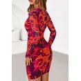 thumbnail image 3 of Vestido PRETTYGARDEN Ajustado con Estampado Tie Dye y Mangas Largas Talla Grande, 3 of 8