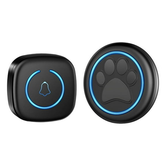 Wireless Doorbell for Cats & Dogs 300M Range 60 Songs High Volume Waterproof Smart Home Training Bell US Plug Black