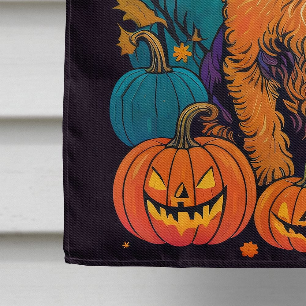 Halloween Lakeland Terrier Dog House Flag 28x40IN Double-Sided Polyester Decorative Sleeve Pole Flag for Outdoor Home Garden