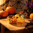thumbnail image 6 of Steadline Glass Storage Jar,Pumpkin Shaped Crystal Container With Decorative Finish,Multi Purpose Vessel,Hold Candy And Small Trinkets On Dining Tables And Shelves, 6 of 7