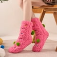thumbnail image 6 of Oksale Fuzzy Socks for Women Non Slip Christmas Floor Socks Casual Soft Comfy Slouchy Holiday Stocking Pink Free Size, 6 of 8