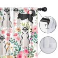 thumbnail image 4 of Blackout Kids Curtains,Husky Dog Flower Floral Childrens Insulated Curtains Set Of 2,Bedroom Essentials,Toddler Room Decor 42x84in(106x213cm), 4 of 4