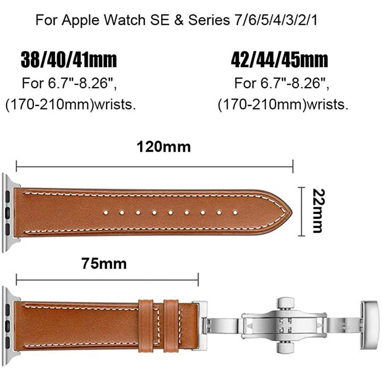 Luxury Brand Wrist Watch Band Leather Strap For 38/42mm Apple