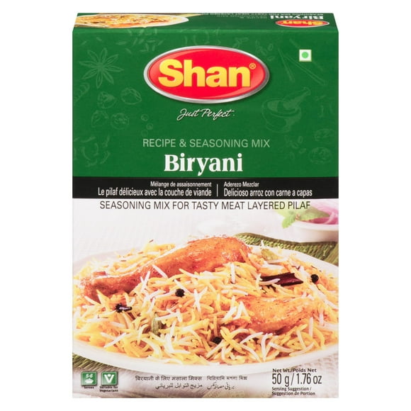 Recette et mélange d'assaisonnement Biryani de Shan 50 g