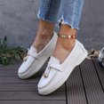 thumbnail image 6 of Miluxas Loafers for Women Slip On Flats Shoes Non Slip Work Shoes Comfort Soft Business Casual Walking Womens Loafers White 7.5(40), 6 of 9