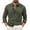 Army Green, variant on Men's Long Sleeve Shirt Retro Collared with Dual Chest Pockets Casual Button Down Tops S Size Khaki