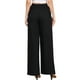 thumbnail image 3 of Pantalones de vestir de pierna ancha para mujer, pantalones de oficina de cintura alta elástica, pantalones palazzo L negros, 3 of 6