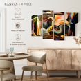 thumbnail image 4 of Elephant Stock Passionate Moment Abstract Wall Art - Horizontal Multi Panel Canvas - Living Room Wall Decor - Abstract Multi Panel - Black And Brown Decor - 75" x 48", 4 of 4