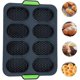 thumbnail image 1 of Silicone Mold Bread Baking Pan, Mini Baguette Baking Tray, Bun Baking Pan, Non-Stick Silicone Baguette Pan, Non-Stick Perforated Sheet, Bread Crisping, 1 of 4