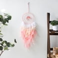 thumbnail image 2 of Con piedra de cristal curativo natural, atrapasueños de ensueño hecho a mano de cristal rosa perfecto para decoración de dormitorio de niñas, regalo artesanal, 2 of 4