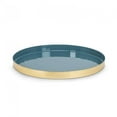 thumbnail image 1 of Ensemble de 2 Plateaux Ronds en Denim Bleu, 1 of 2