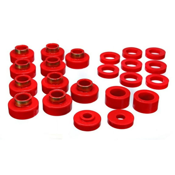 Energy Suspension Cj5-7 Body Mounts - Red Fits select: 1980-1986 JEEP JEEP, 1980 AMERICAN MOTORS JEEP
