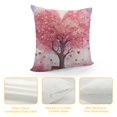 thumbnail image 4 of RUIYC Valentines Day Throw Pillow Covers Nature Scene Garden Tree of Life Heart Tree Fairy White Decor Anniversary Outdoor Patio Couch Home Sofa Square Pillow case, 4 of 5