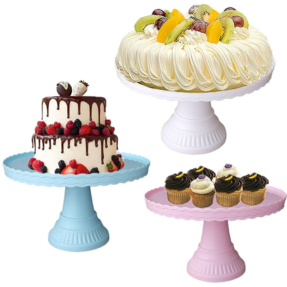 AURORA TRADE 128” x 787” Plastic Pedestal Cake Stand, White