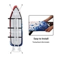 thumbnail image 4 of HELLHERO Red and Blue Ink Pattern Design Ironing Board Cover 3 Fasteners Replacement Elastic Edge Soft, 4 of 5
