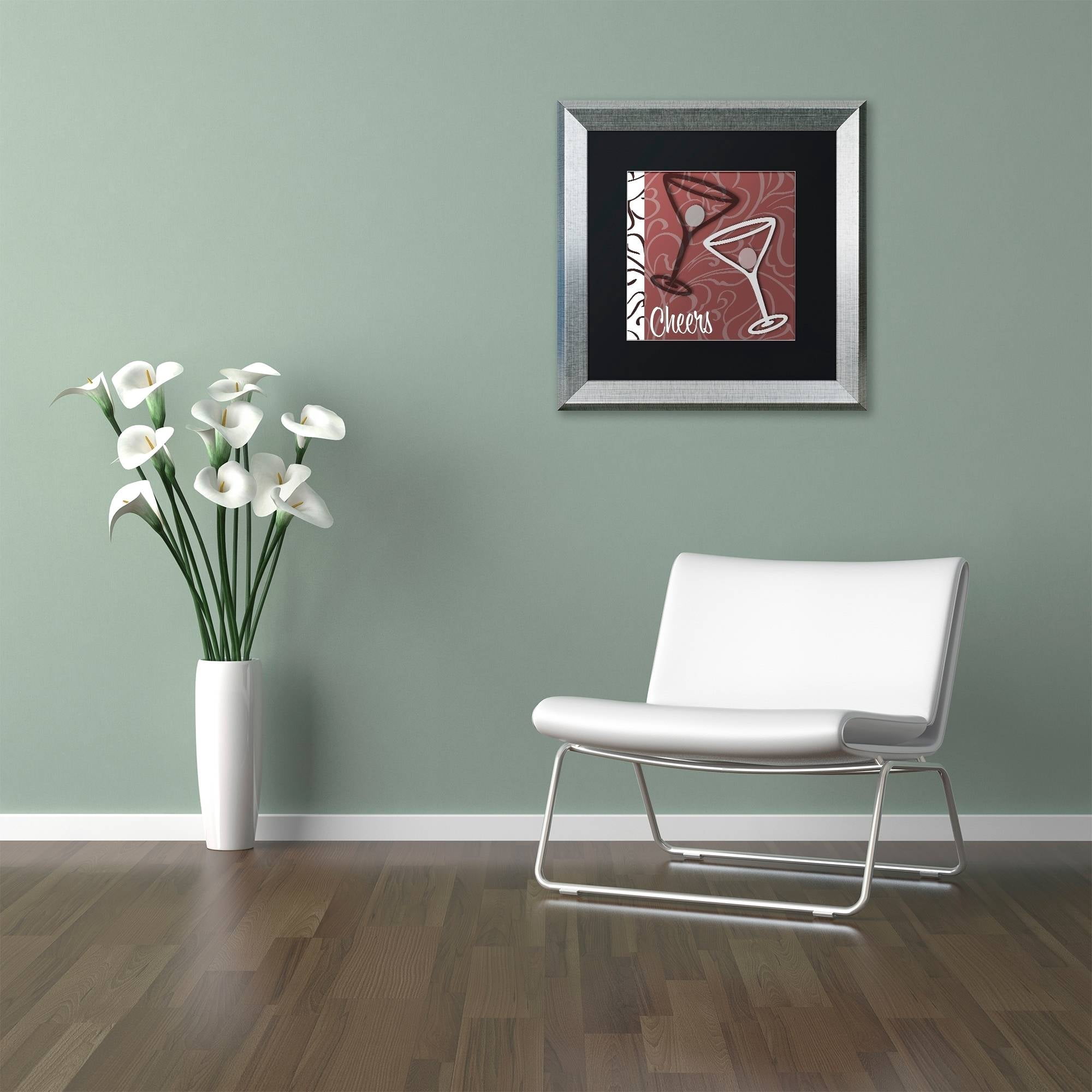Trademark Fine Art "Cheers I" Canvas Art by Color Bakery Black Matte, Silver Frame