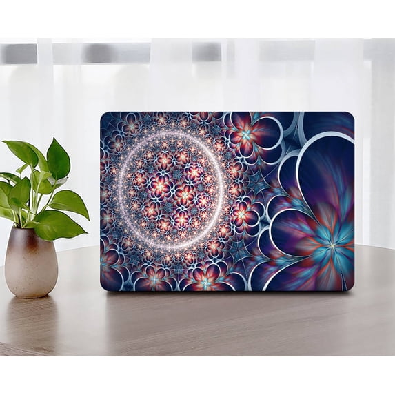 KSK KAISHEK Hard Shell Cover Only Compatible MacBook Pro 13"( Retina Display No Touch, 2012 - 2015) + Black Keyboard Cover Model A1425 A1502, No CD-ROM Flowers 312