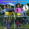thumbnail image 2 of Sportspower Royal Fun Metal Swing Set for Kids Ages 3-8, Backyard Playground with 2 Swings, Standing Swing, Glider Swing, Teeter-Totter, 5-Foot Slide, Anchor Kit, 2 of 7