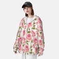 thumbnail image 3 of Fuzoiu Rose Flowers Print Unisex Sun Protection Hoodie,UPF 50+ Light Jacket,Full Zip Sun Protection Hoodie,Long Sleeve Sun Shirts,for Outdoor Activities-Medium, 3 of 7