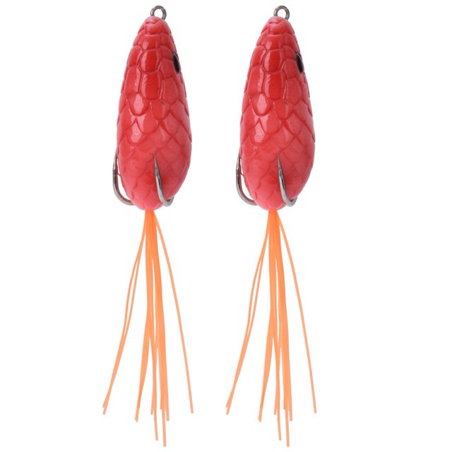 Señuelo Artificial en forma de rana, cebos con ganchos, accesorios para aparejos de pesca, 2 uds.