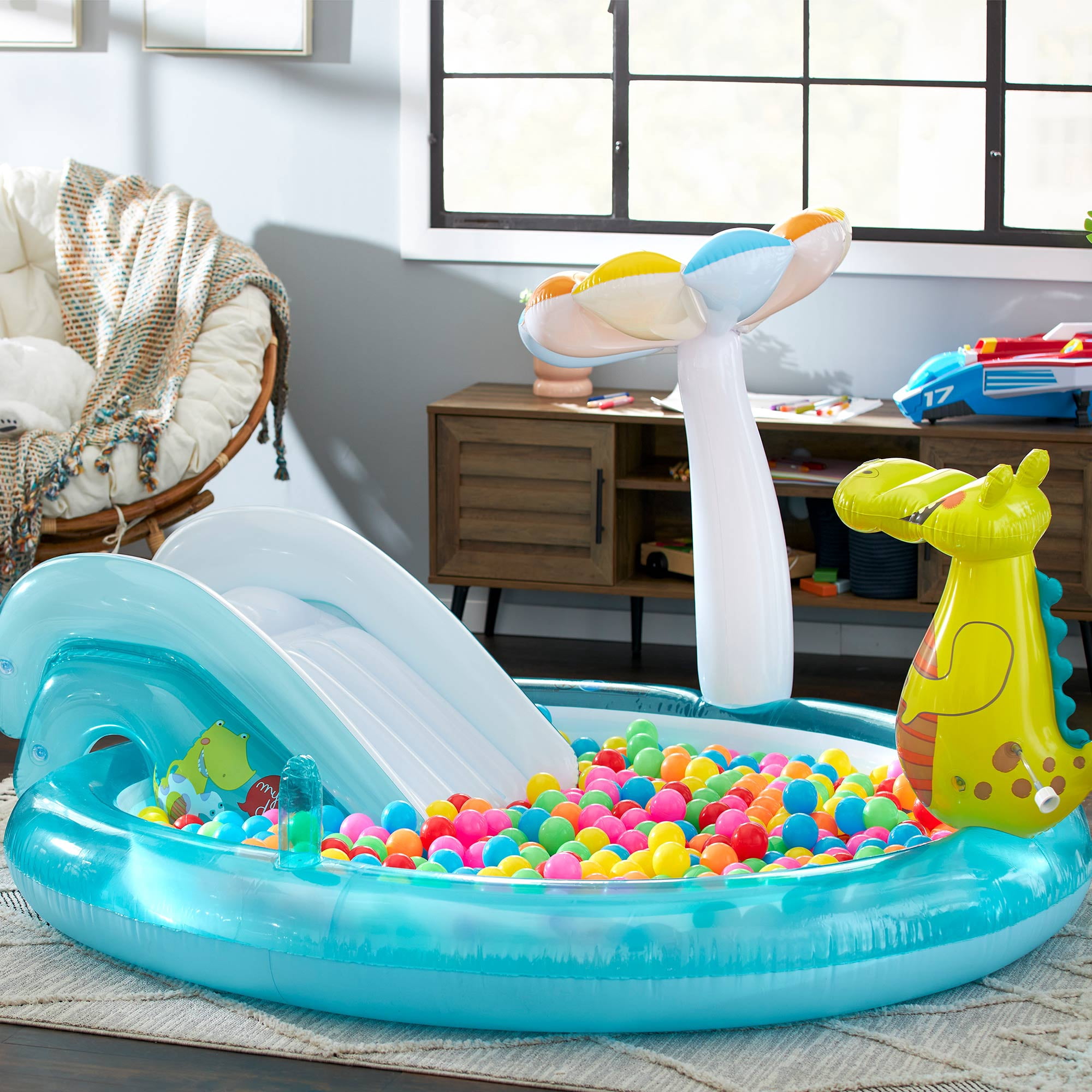 Intex Gator Outdoor Inflatable Kiddie Pool Water Play Center (3 Pack)